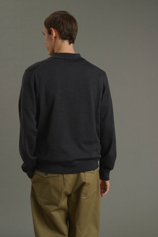 Etienne pullover - Charcoal Grey - Merino Wool - Men