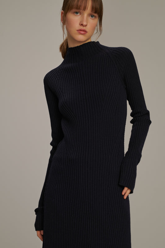 Beatrice dress - Navy - Wool - Women
