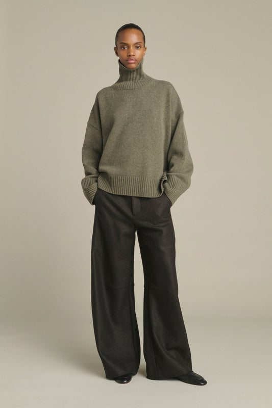 Pullover William - Grey Marl - Merino Wool - Women