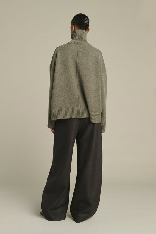 William Pullover - Grey Marl - Merino Wool - Women