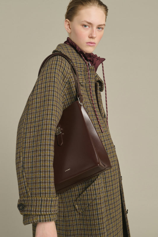 Bello Bag - Warm Brown Box Leather Bucket - Soeur