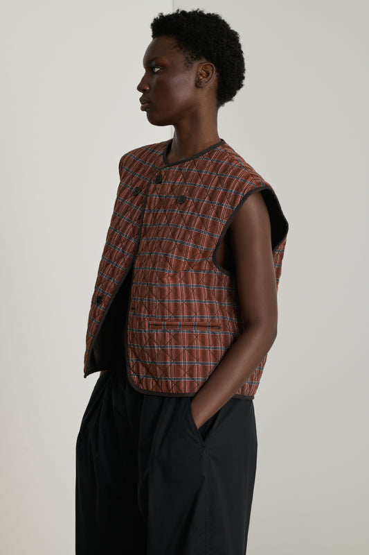 Anemone Jacket - Brown/Black - Cotton - Women