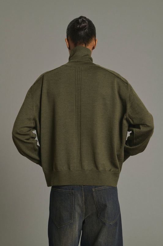 Nord Pullover - Dark Khaki - Merino Wool - Women