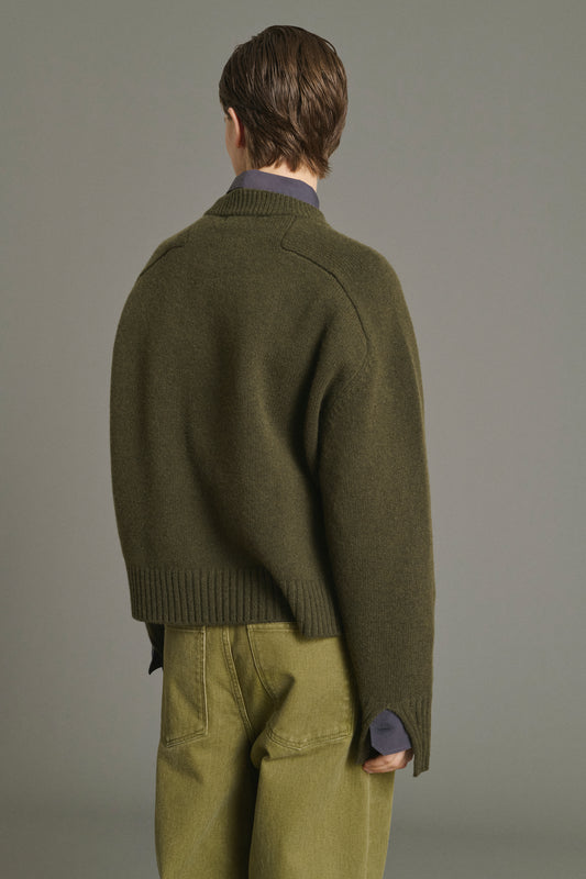 Pullover Will - Khaki Marl - Merino Wool - Women