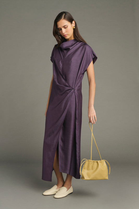 Robe Foggia - Violet - Soie - Femme