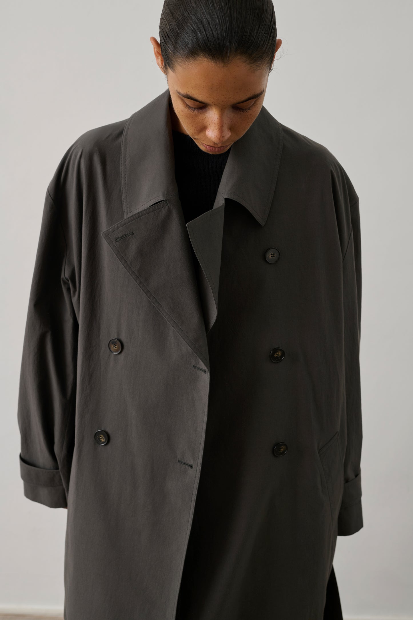 Trench Helio - Anthracite Foncé - Coton - Femme