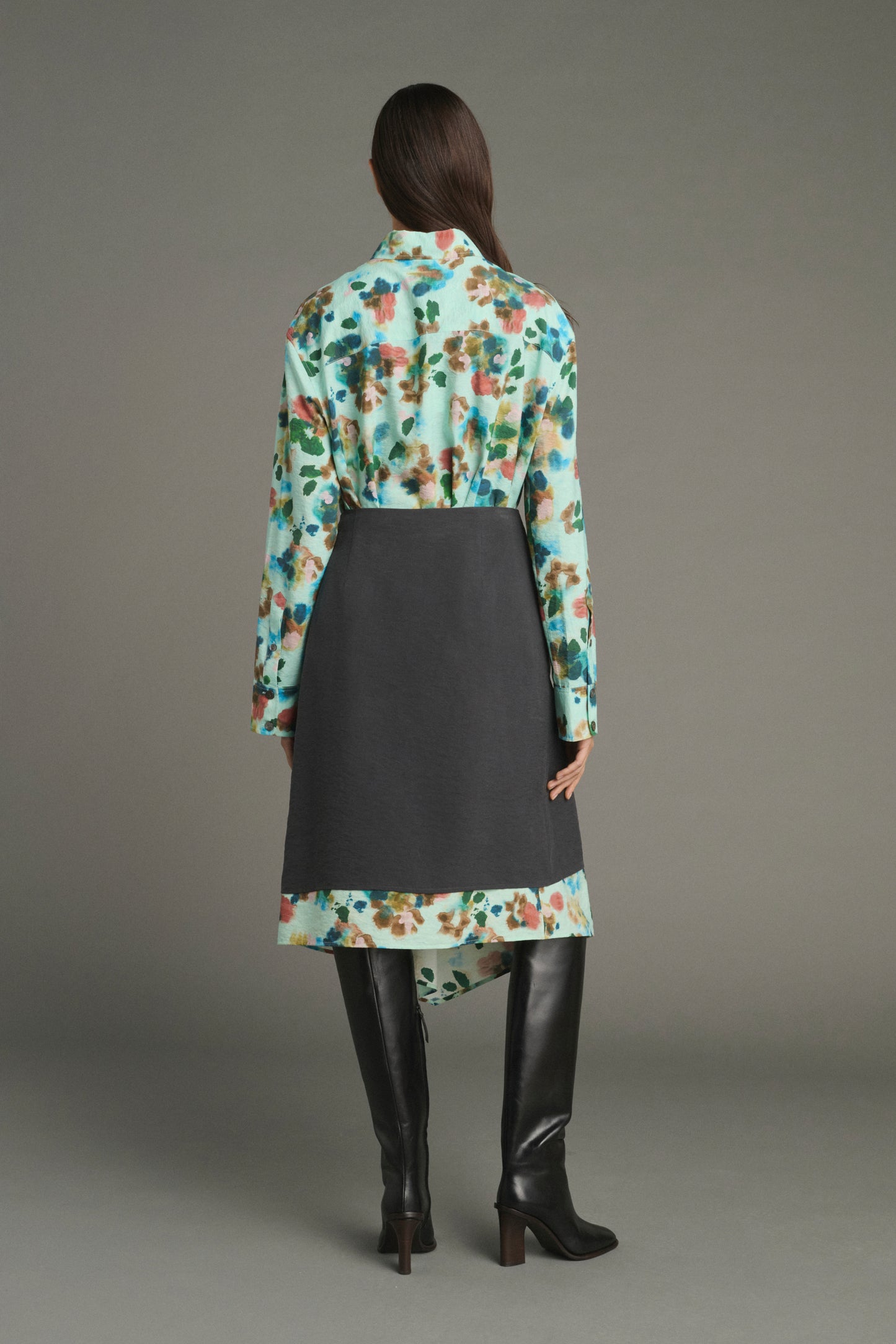 Joy skirt - Turquoise - Silk - Women