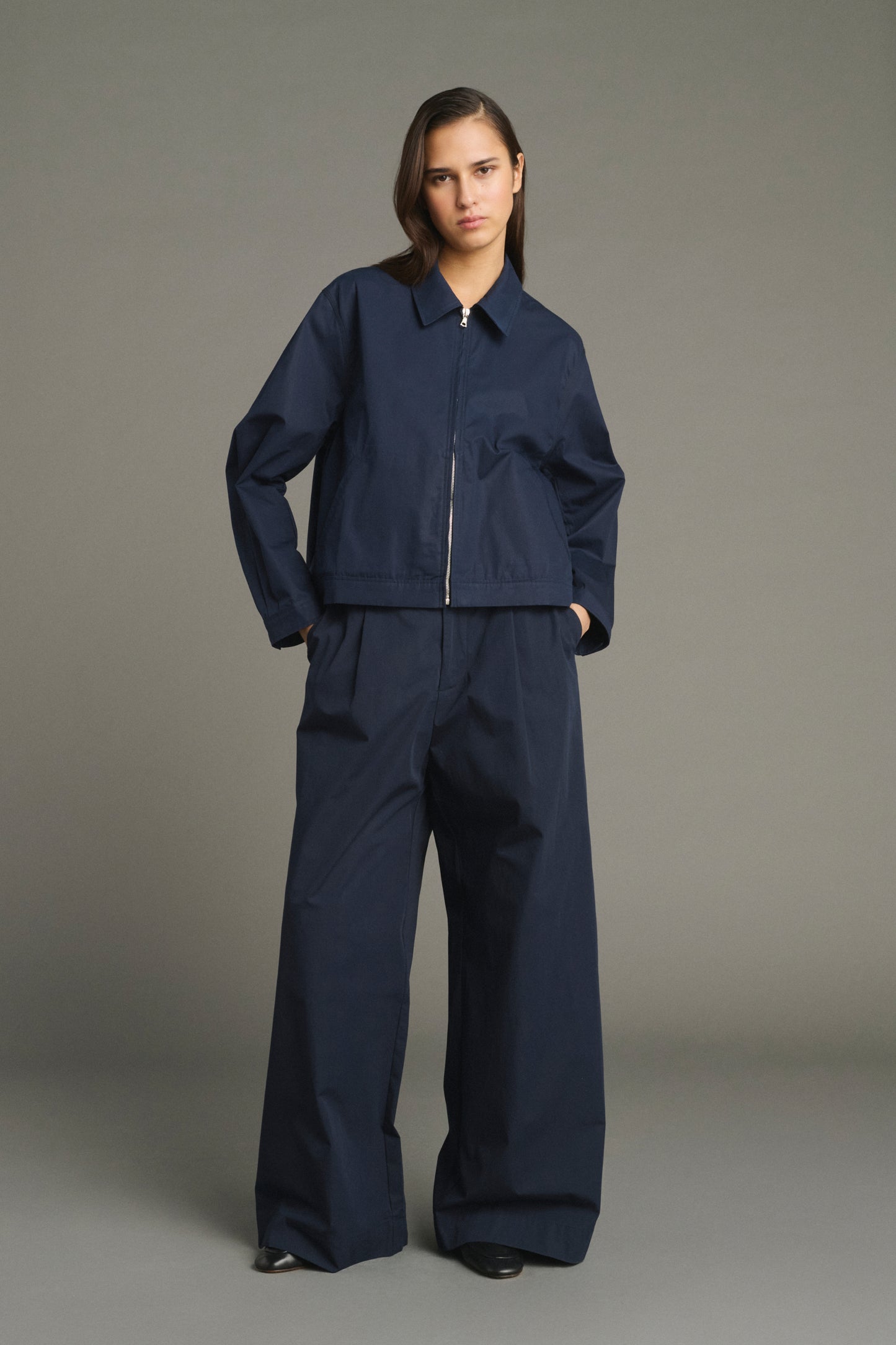 Jared Jacket - Navy - Cotton - Women