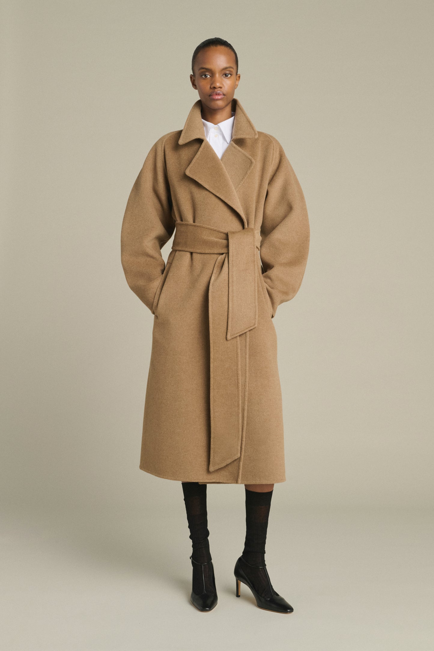 Harvard coat - Camel Marl - Wool - Women