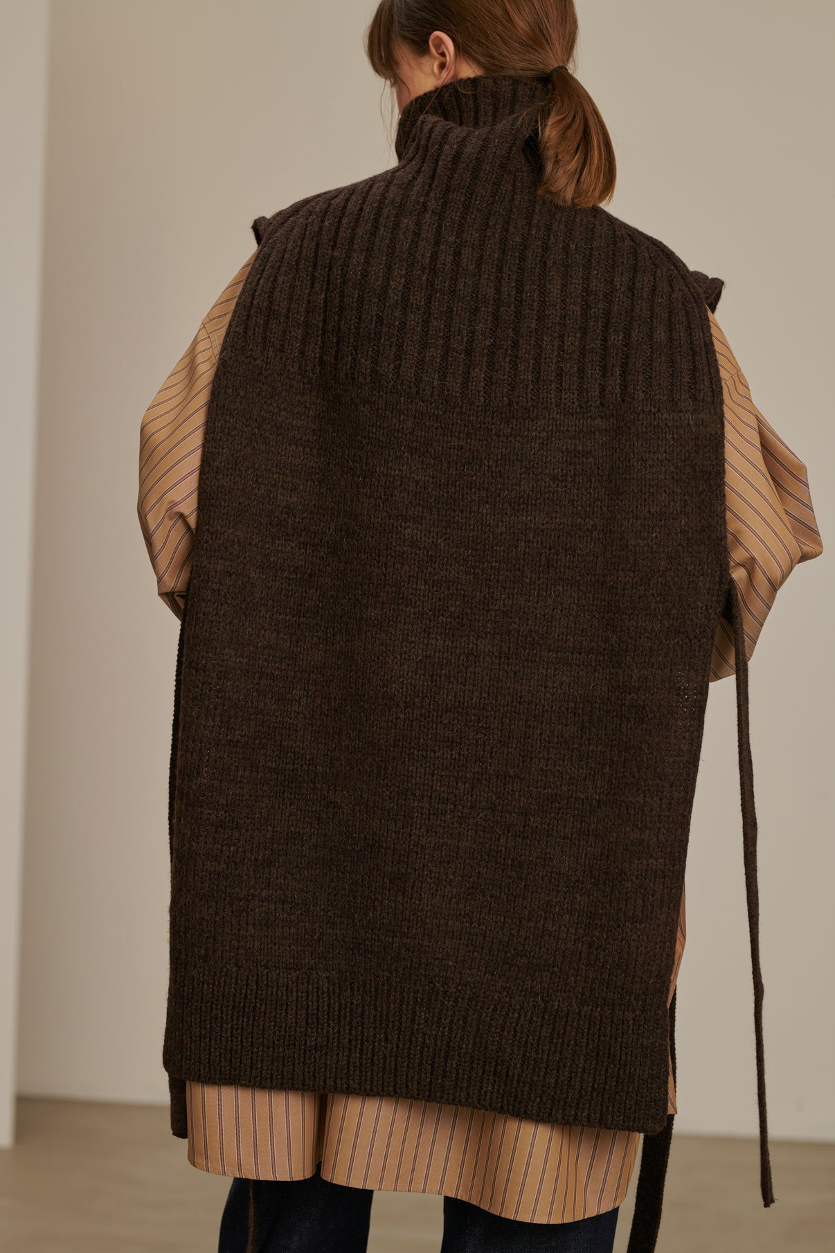 Pull Biarritz - Marron - Laine - Femme vue 3