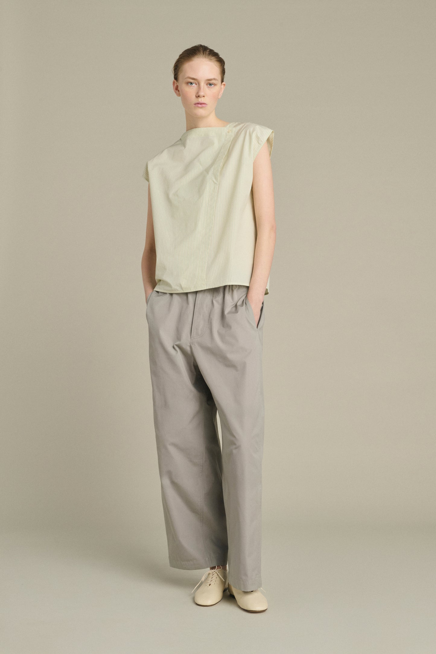 Blouse Lorena - Green/Ecru - Cotton - Women