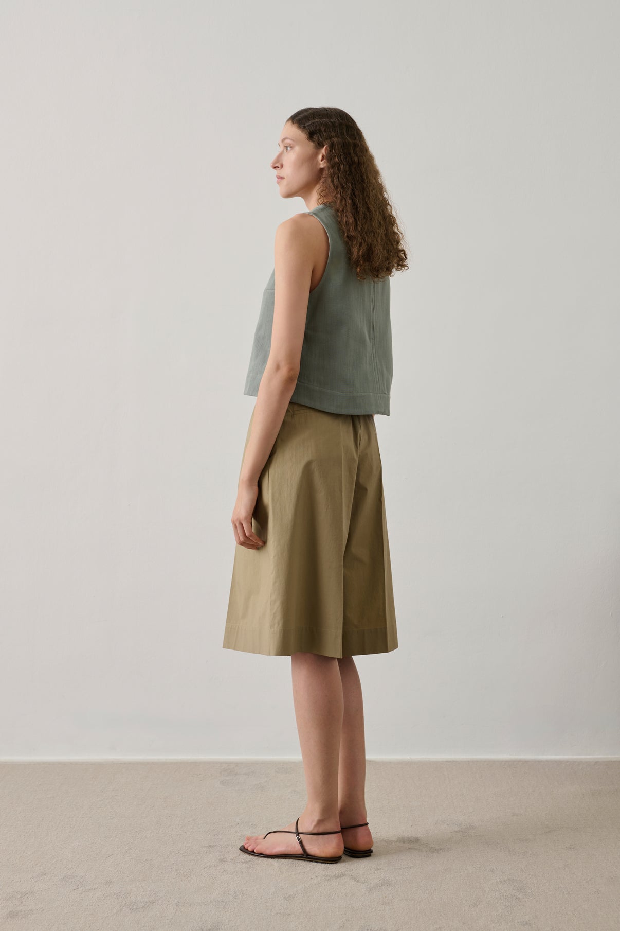 Imogen Bermuda Shorts - Sand - Cotton - Women vue 5