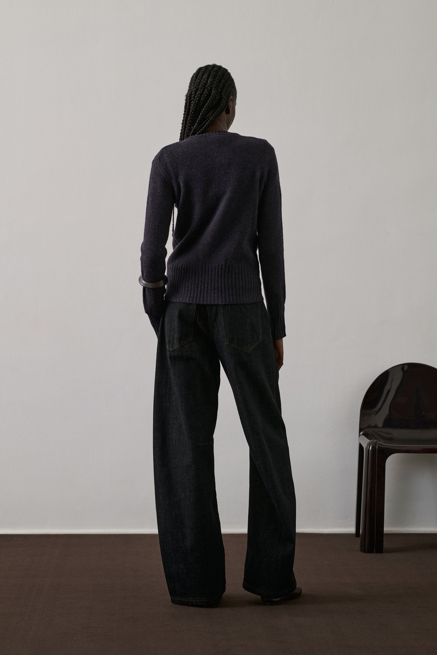 Cardigan Fugu - Aubergine - Laine - Femme