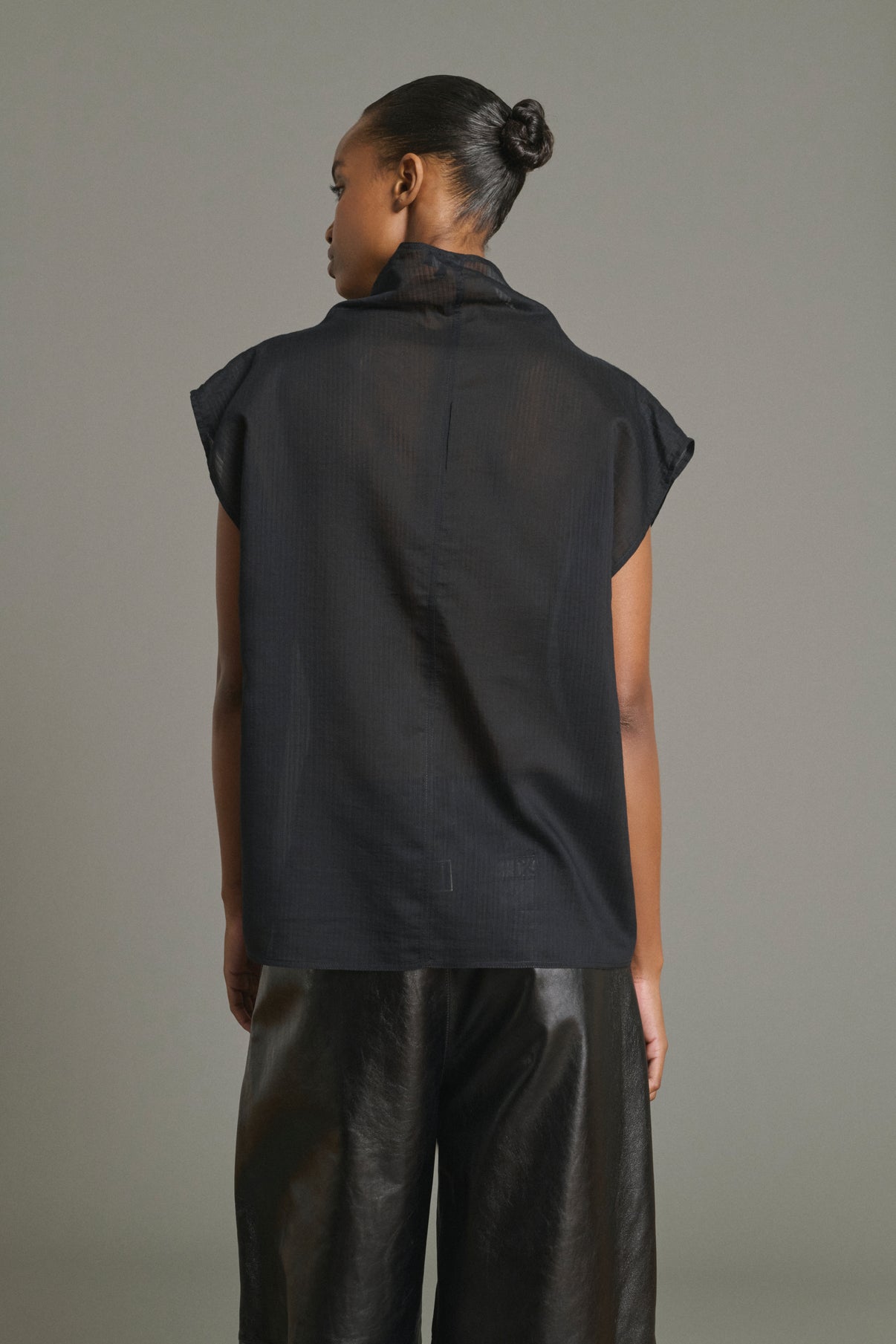 Blouse Izumi - Black - Cotton - Women vue 4