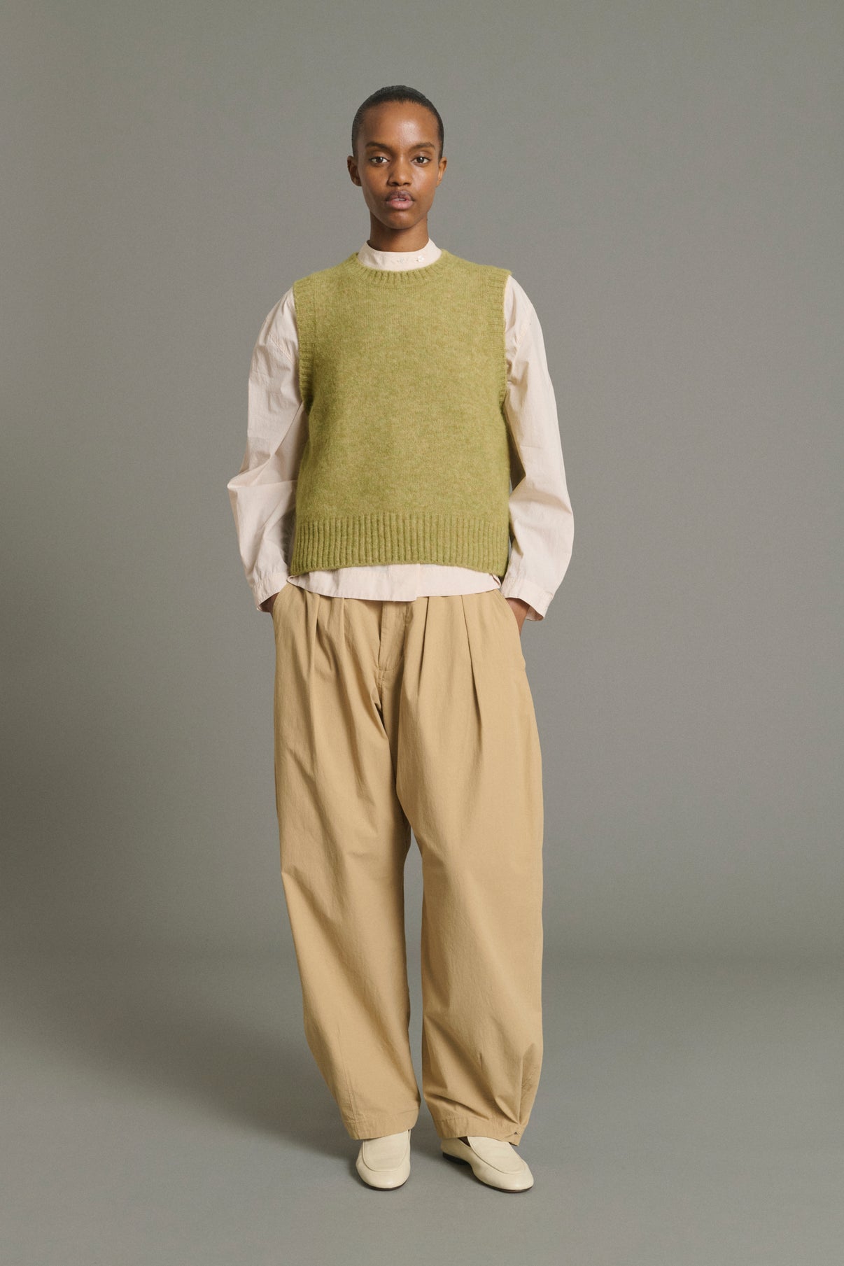 Namaste Pullover - Sage - Wool - Women vue 1