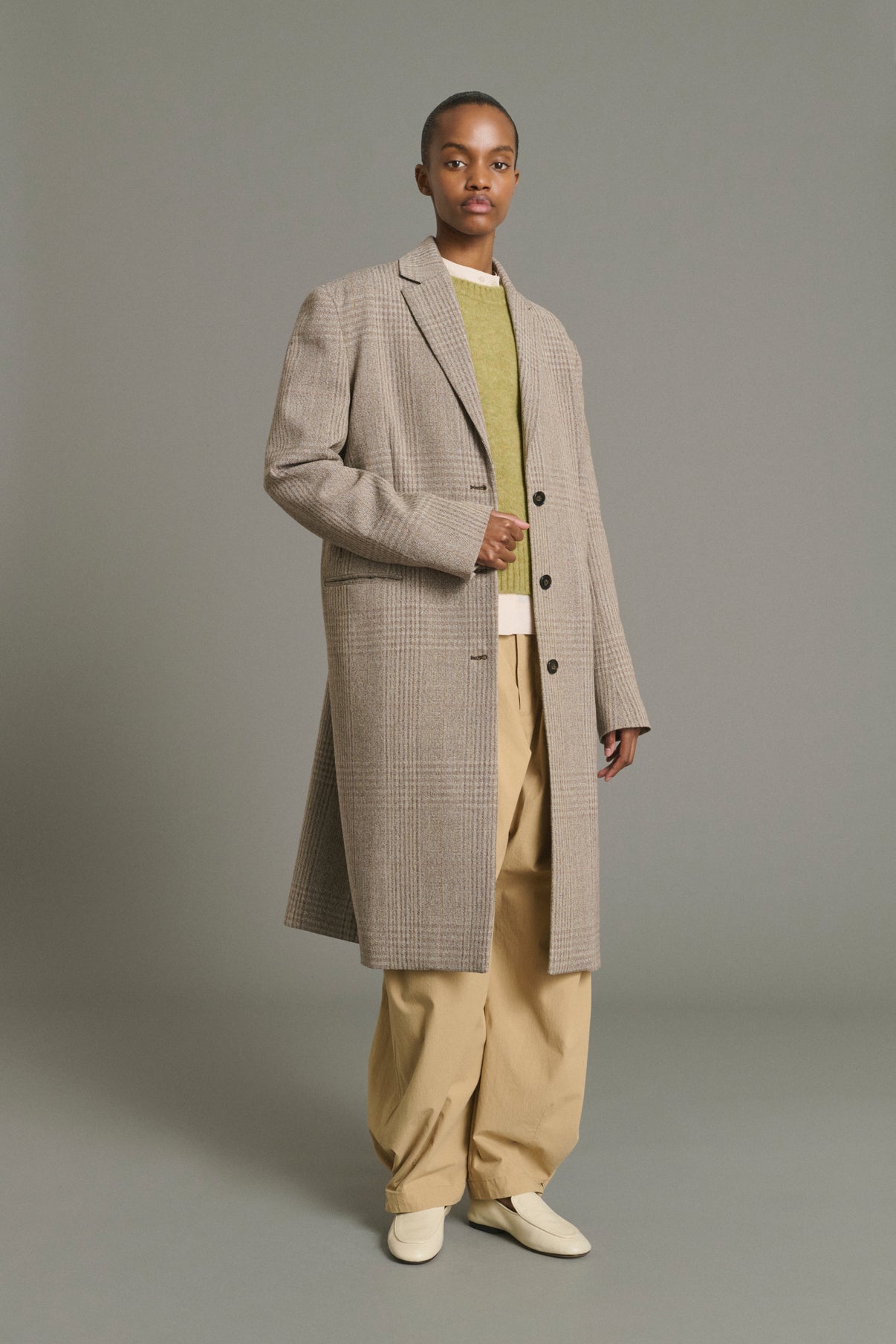 Lincoln coat - Brown/Beige - Wool - Women vue 1