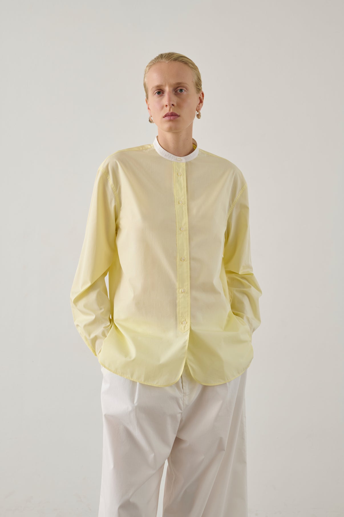 Chemise Bermudes - Jaune Vif - Coton - Femme vue 2