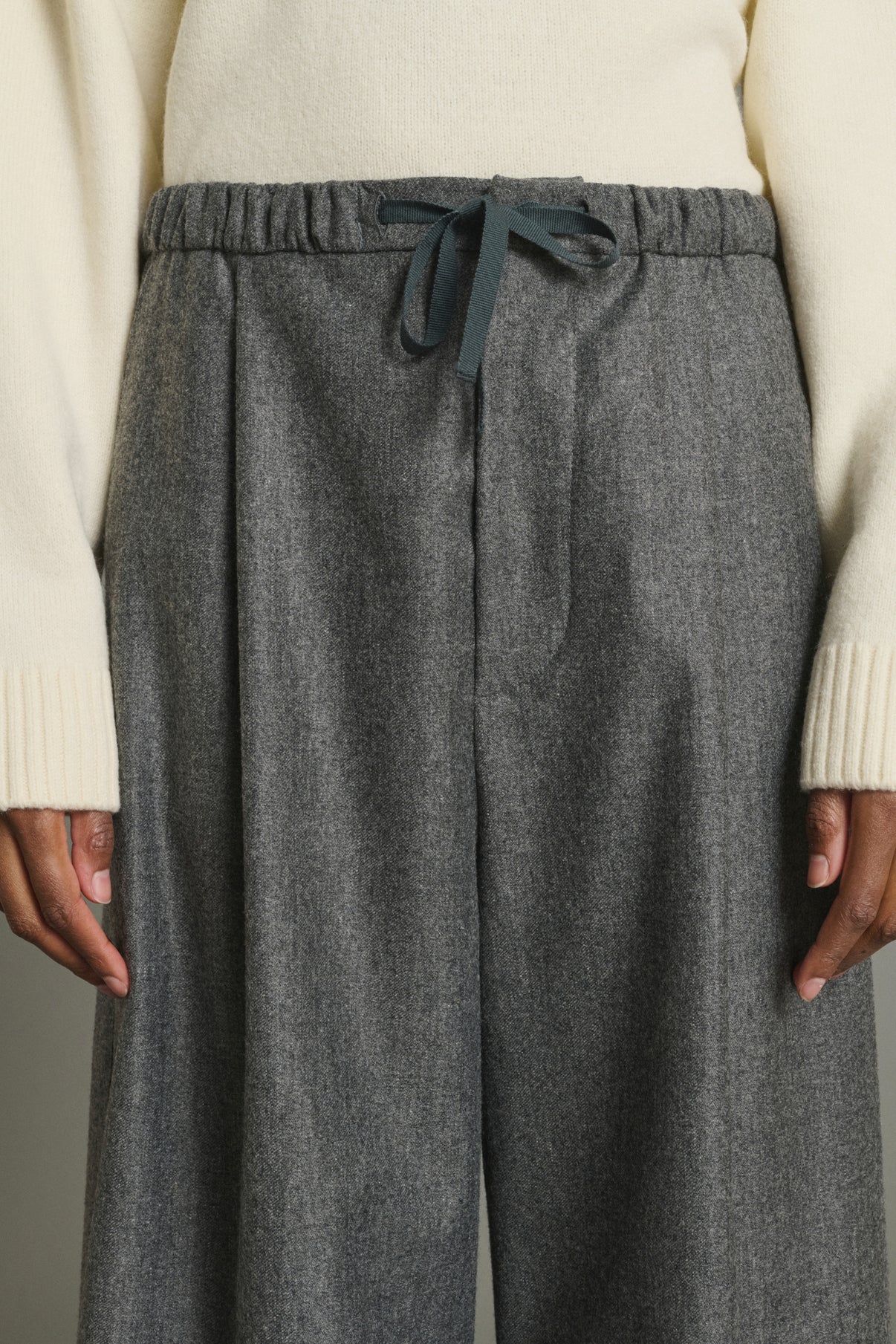 Trousers Hugues - Marl Grey - Wool - Women vue 4