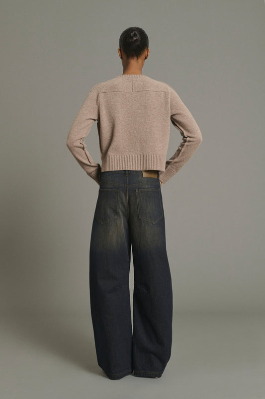 Cardigan Virginia - Beige Marl - Merino Wool - Women