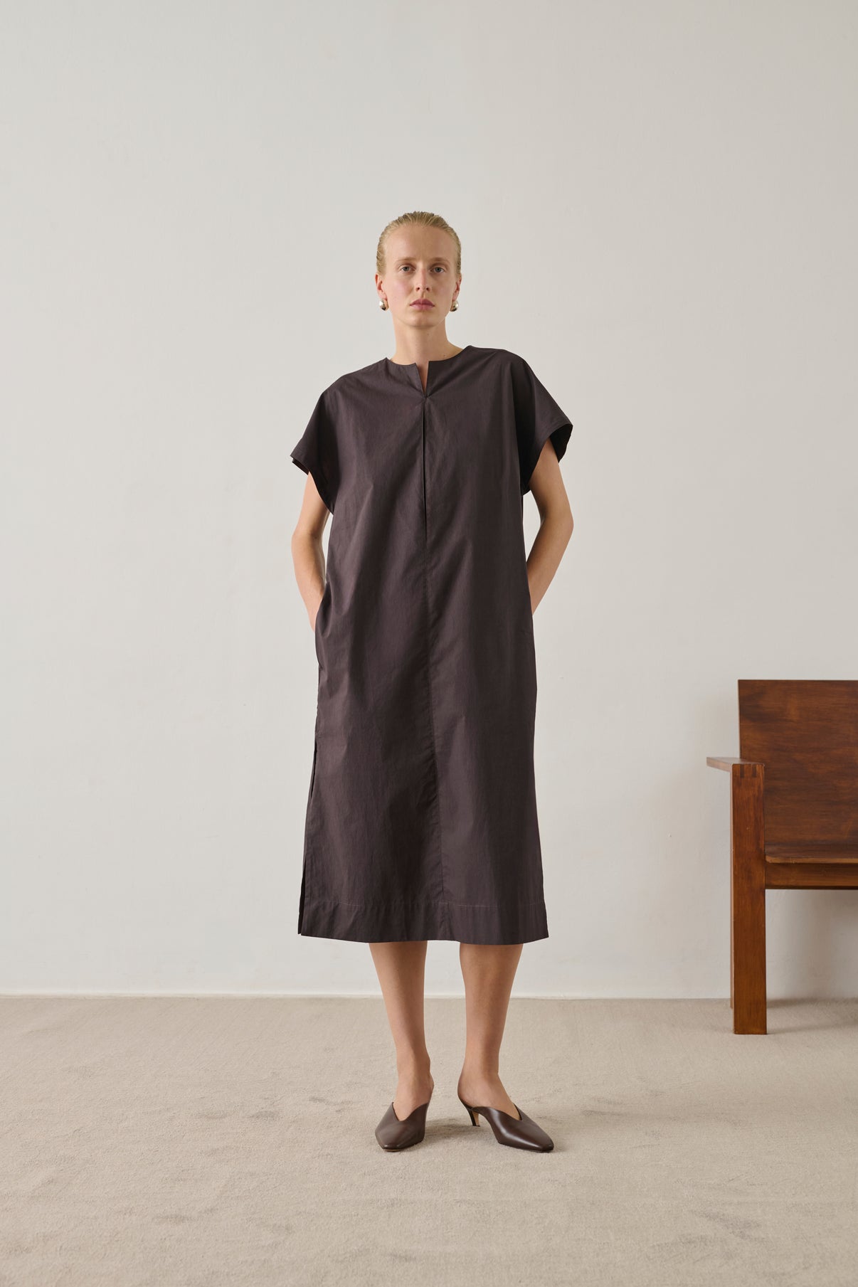 Robe Ianni - Charbon - Coton - Femme vue 4