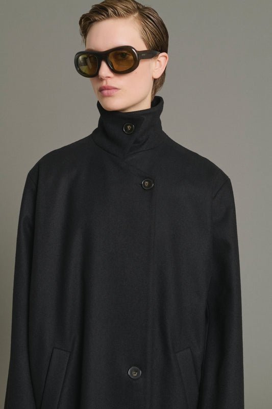 Coat Germain - Black - Wool - Women
