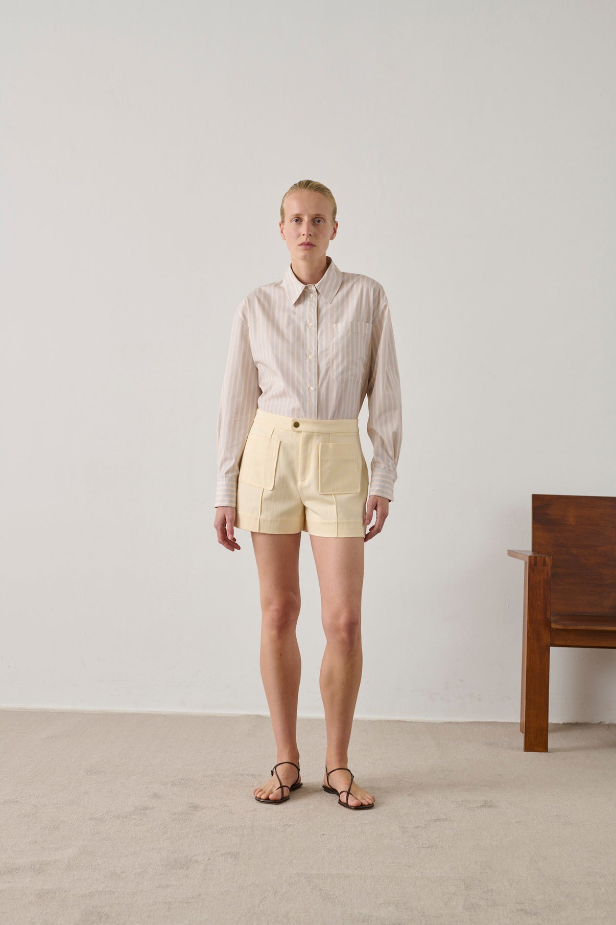 Hover shorts - Cream - Cotton - Women vue 1