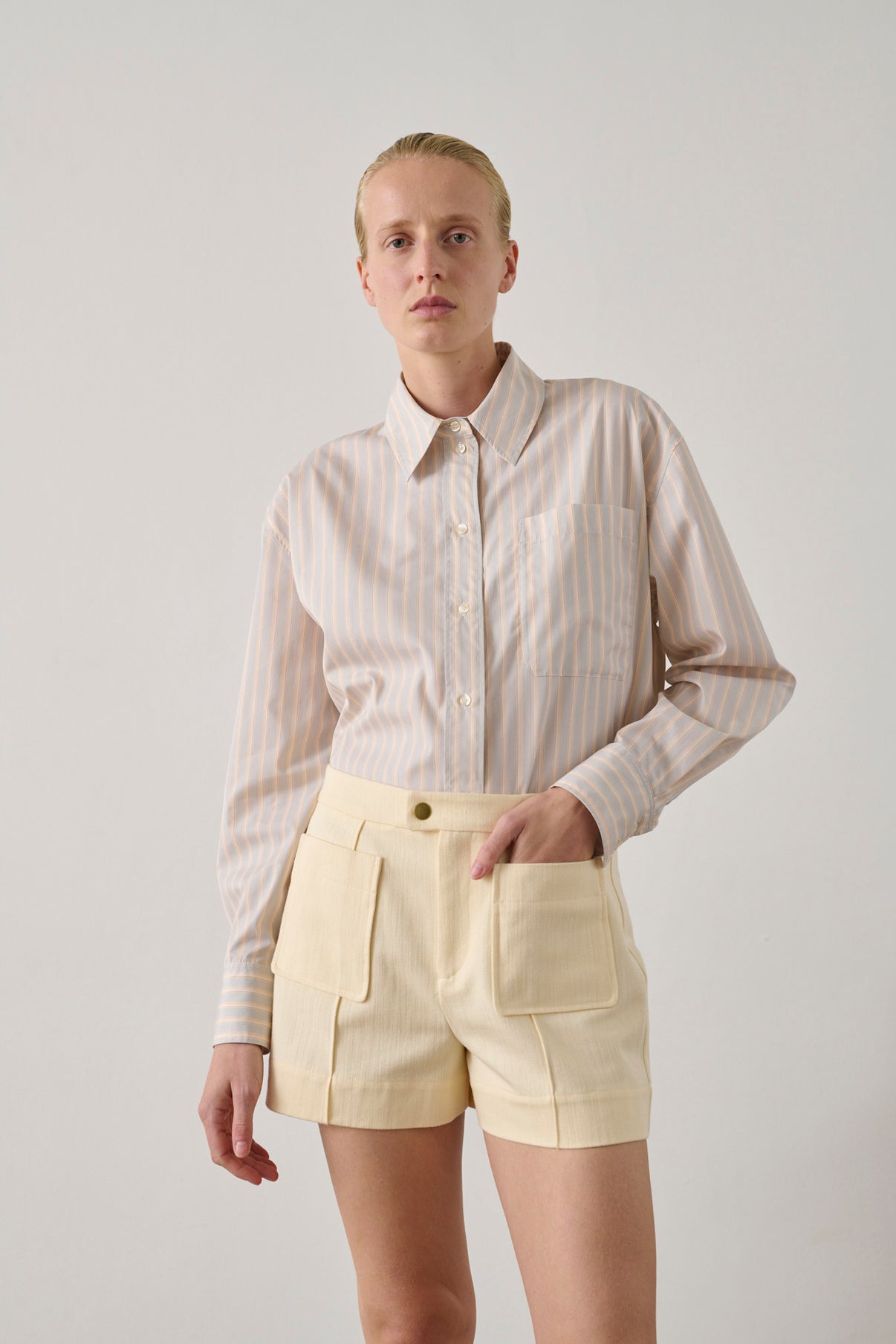 Hover shorts - Cream - Cotton - Women vue 2