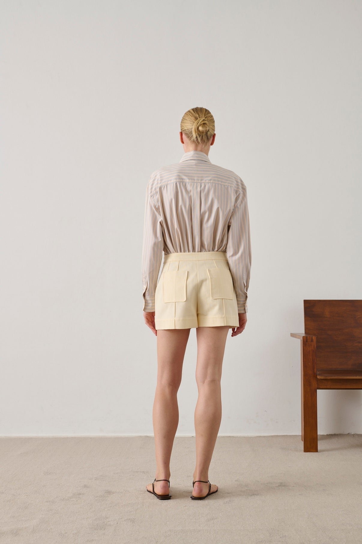 Hover shorts - Cream - Cotton - Women vue 3