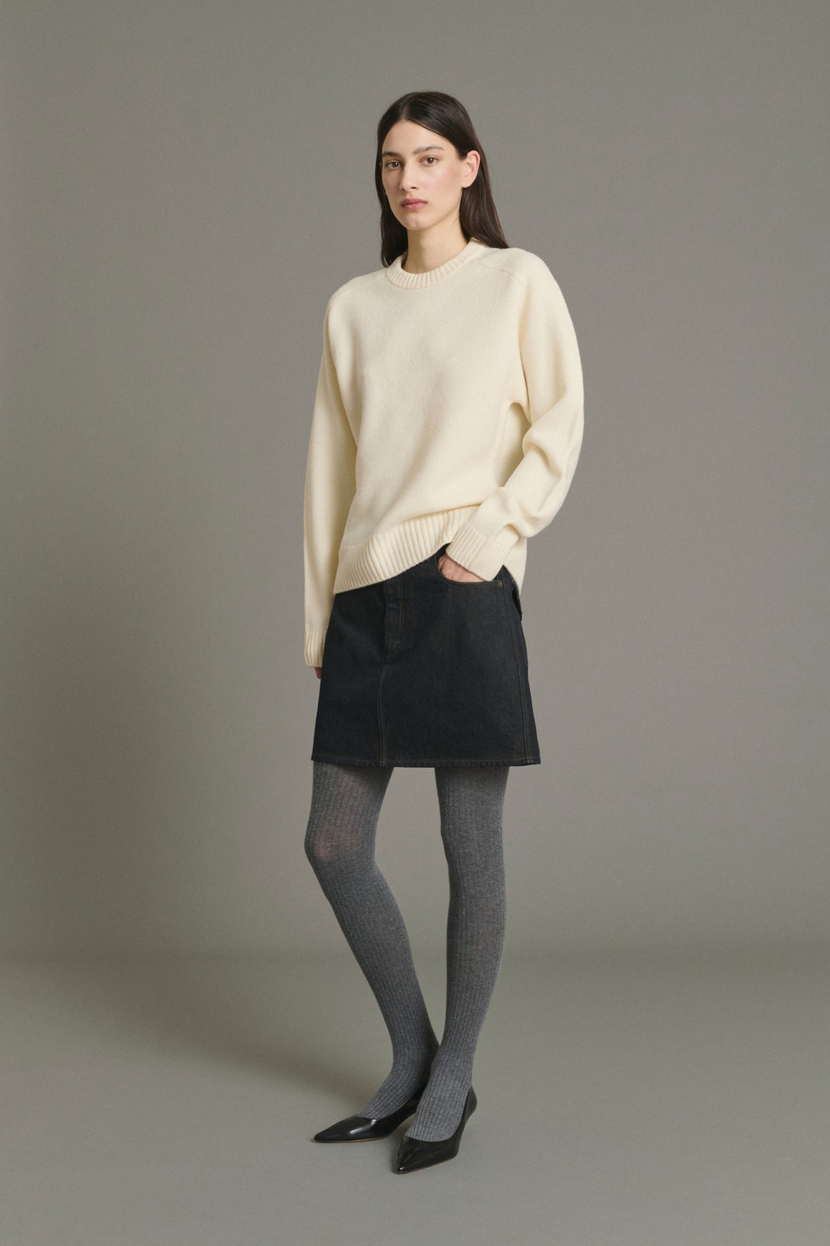 Skirt Lacy - Black - Cotton - Women vue 1