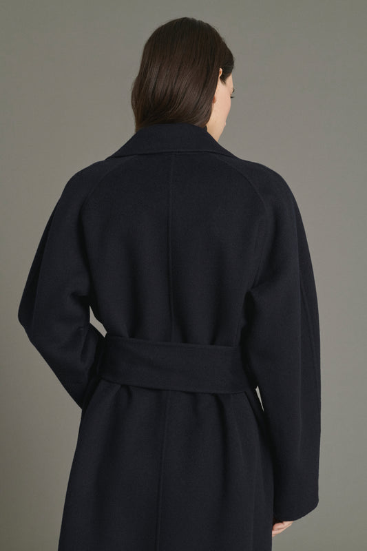 Harvard coat - Deep Navy - Wool - Women