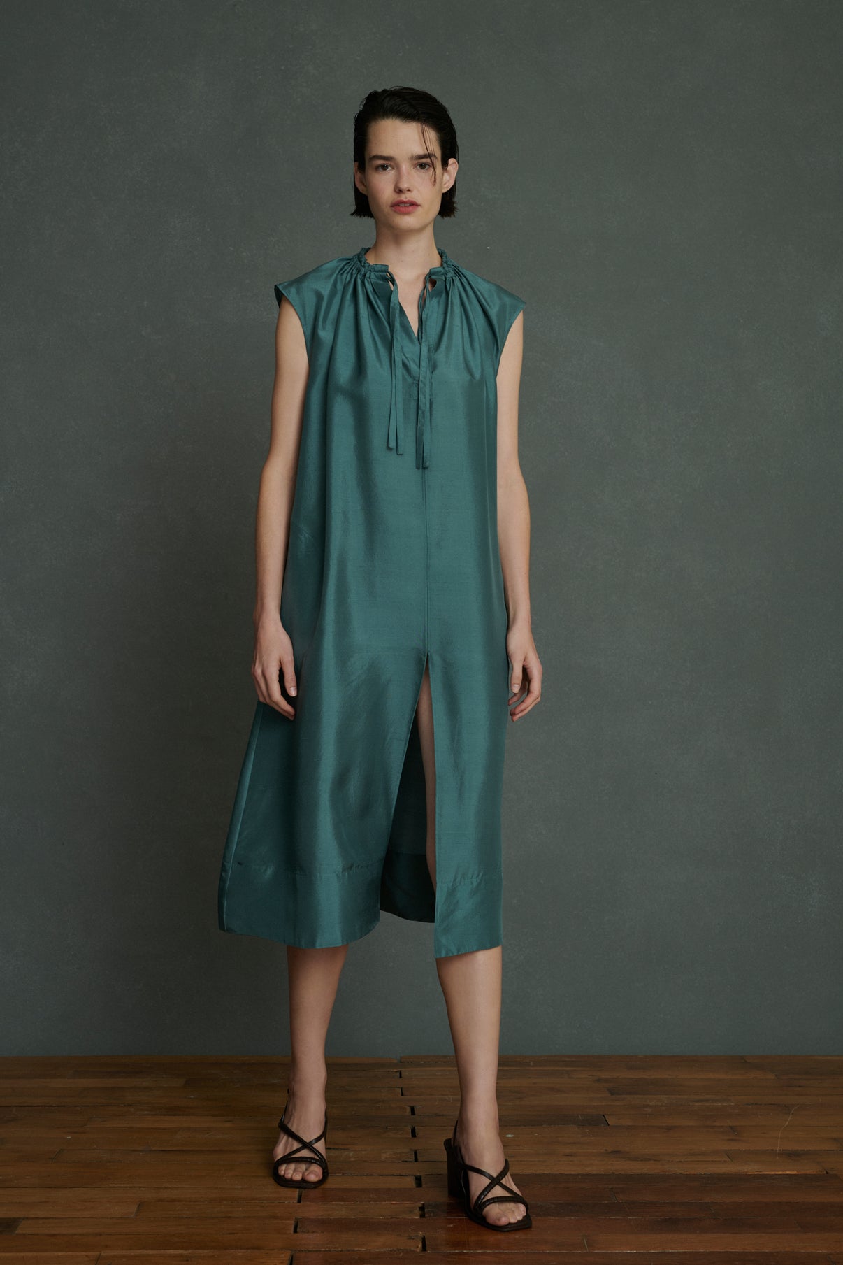 Robe Tamaris - Vert Canard - Soie - Femme vue 1