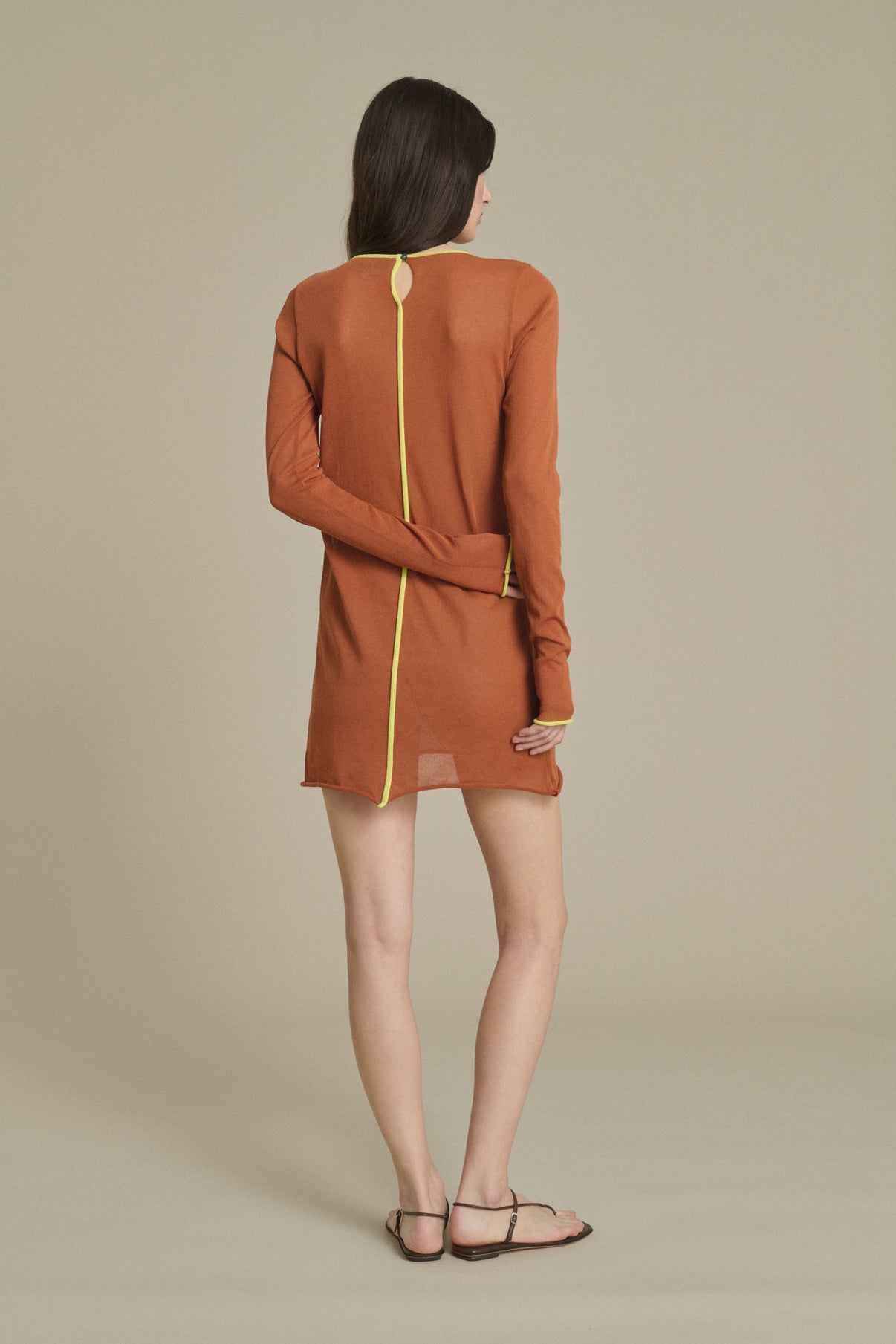 Irene Mini dress in caramel knit Soeur & TL180 - Soeur vue 2