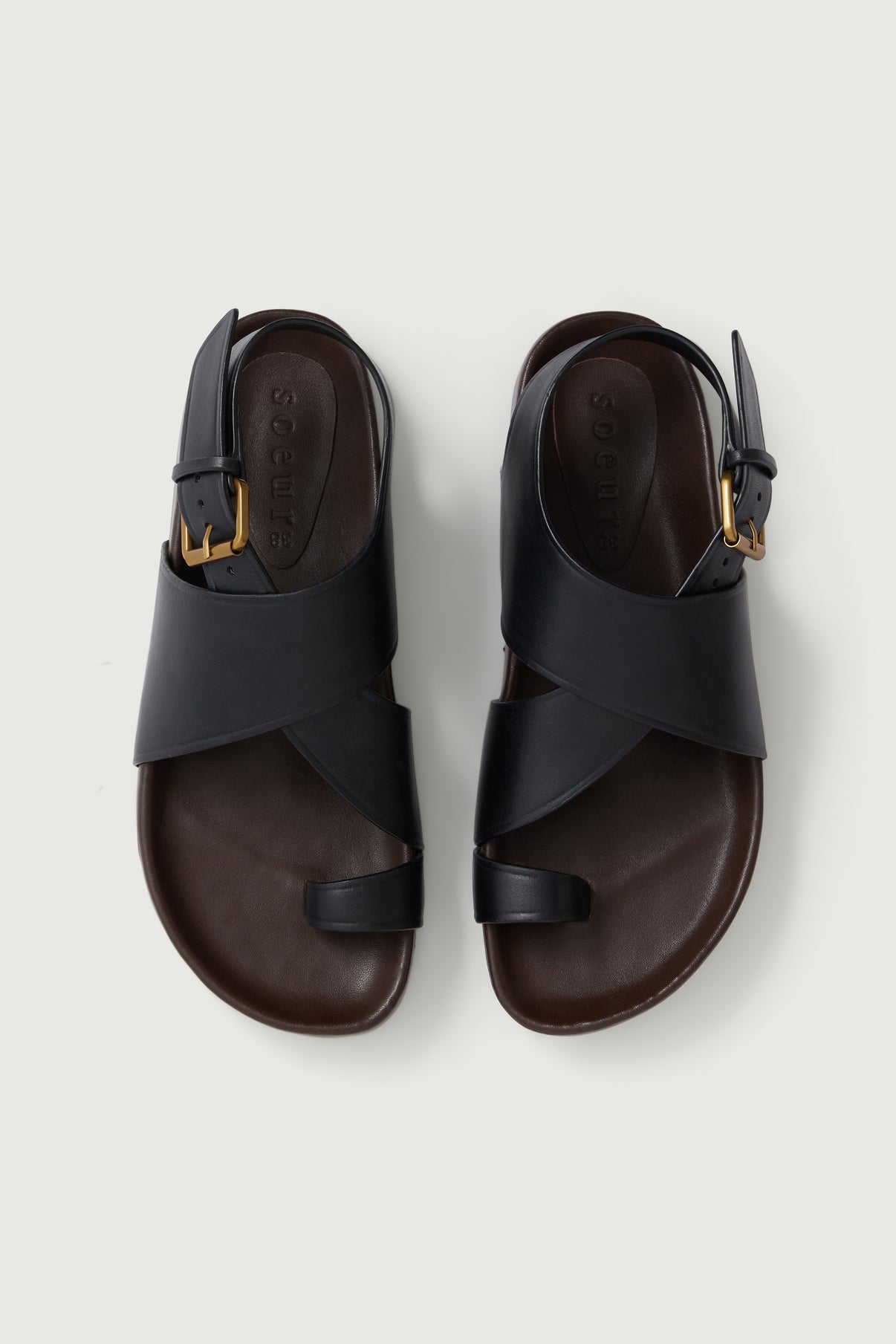 Sandales Domani - Noir - Cuir - Femme vue 4