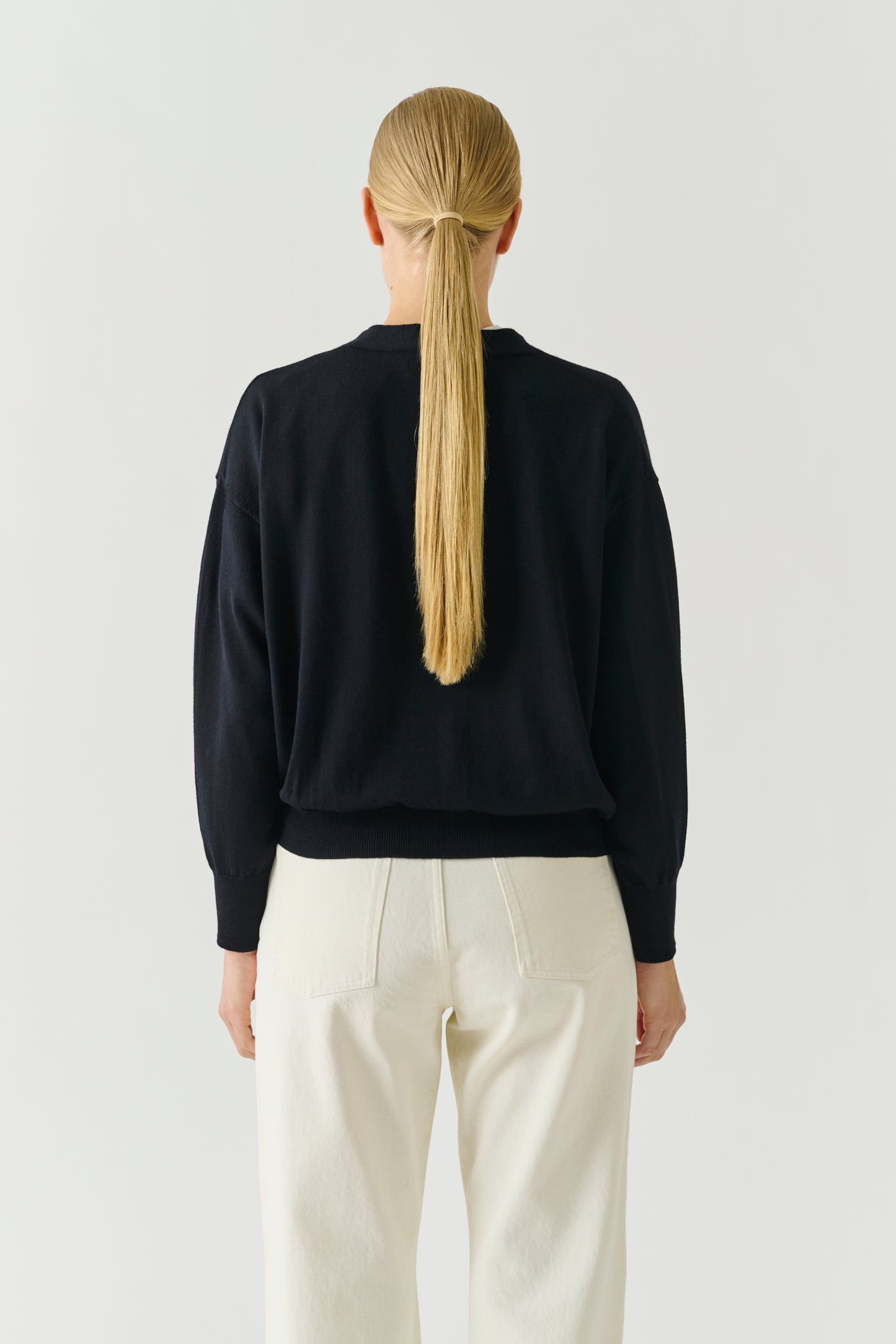Cardigan Idem - Black - Merino Wool - Women