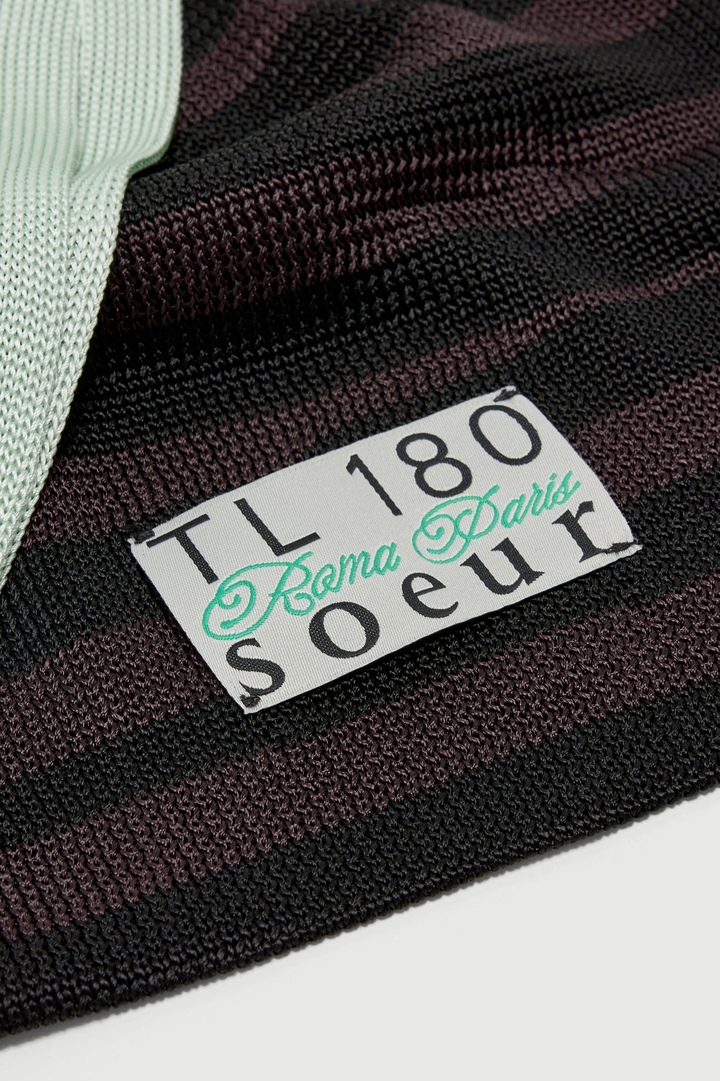 Lola mini chocolate and black knit bag Soeur & TL180 - Soeur